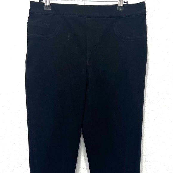 Spanx Jean-ish Ankle Leggings Black Skinny Pants large - Picture 3 of 8